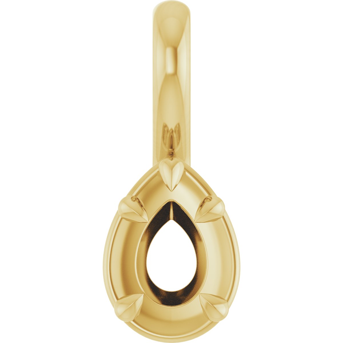Claw-Prong Solitaire Bezel-Style Pendant
