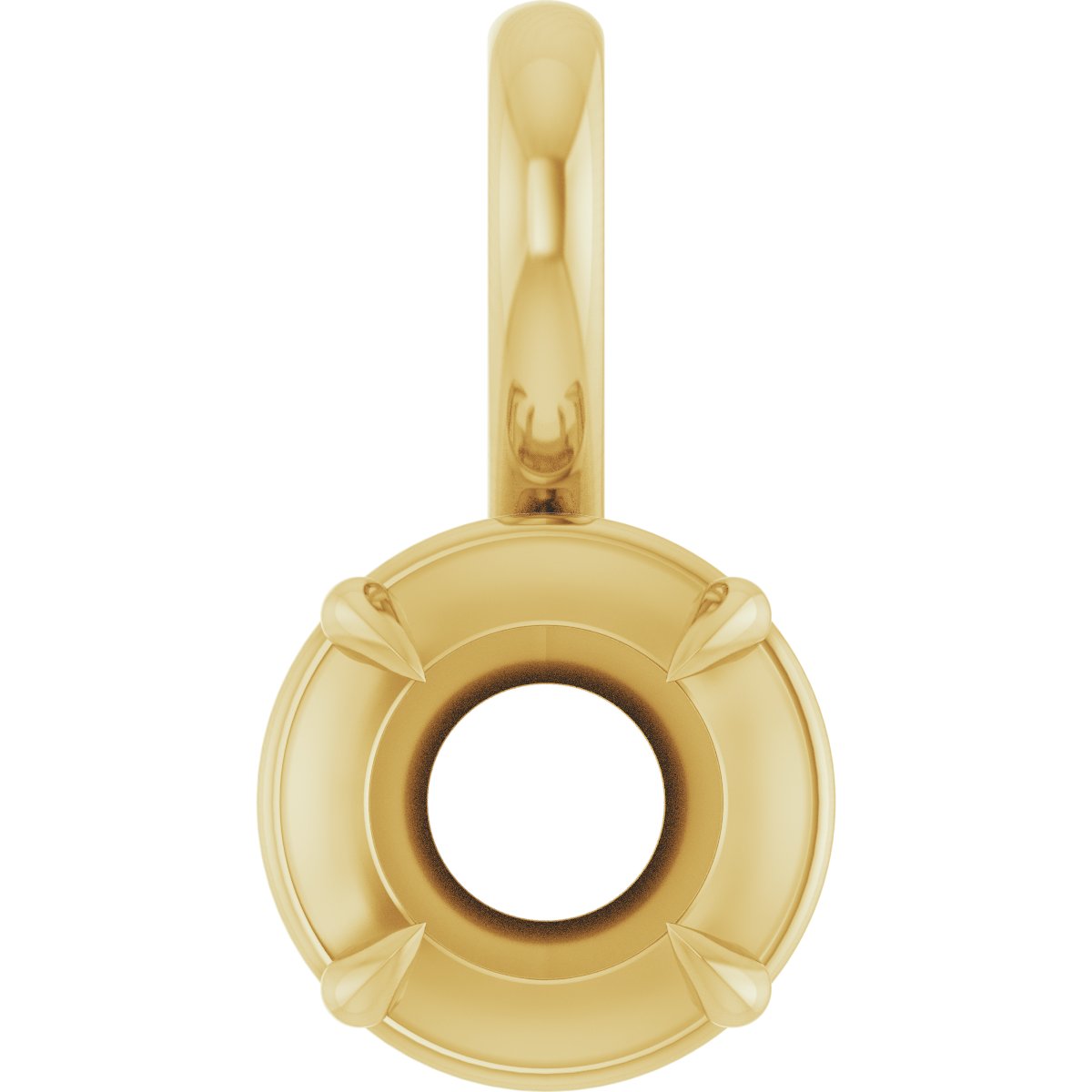Claw-Prong Solitaire Bezel-Style Pendant