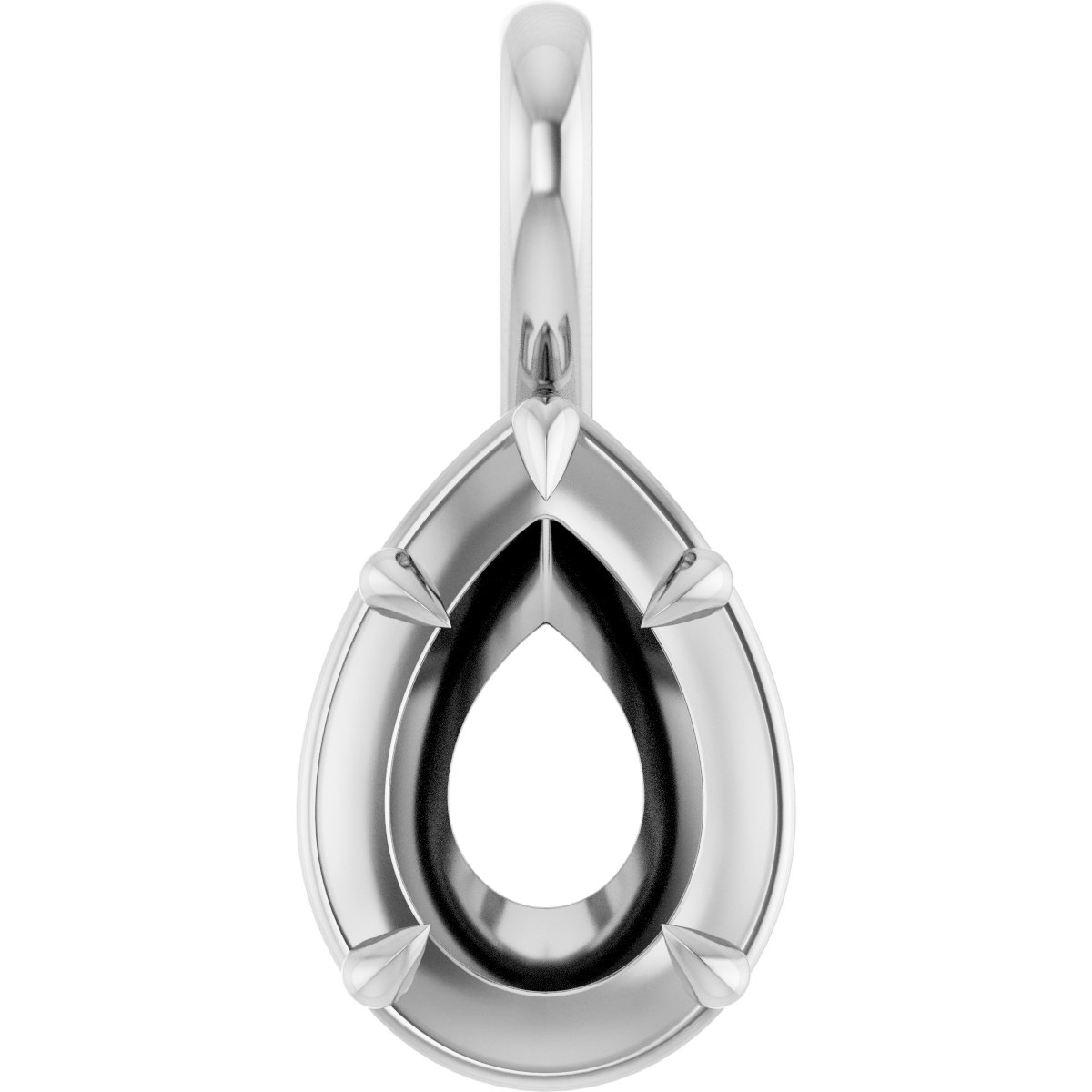Claw-Prong Solitaire Bezel-Style Pendant