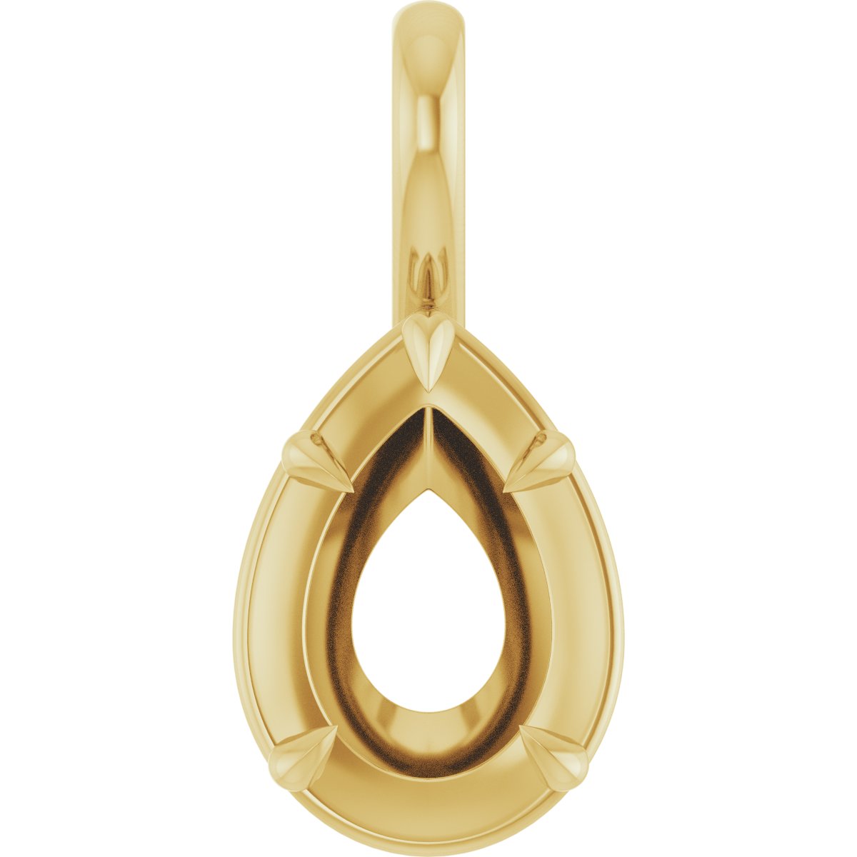 Claw-Prong Solitaire Bezel-Style Pendant
