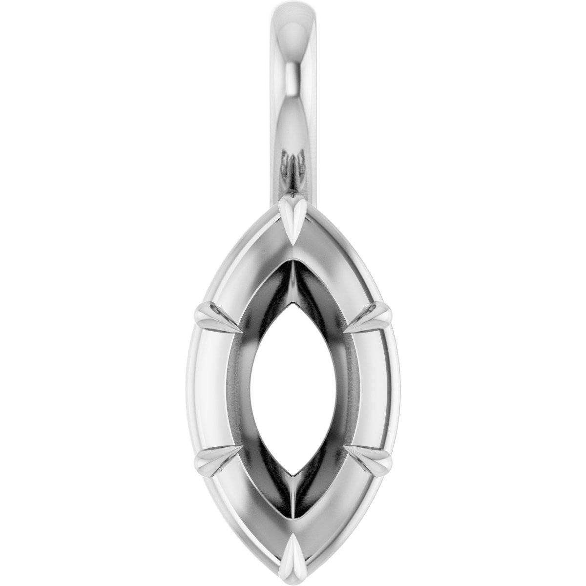 Claw-Prong Solitaire Bezel-Style Pendant