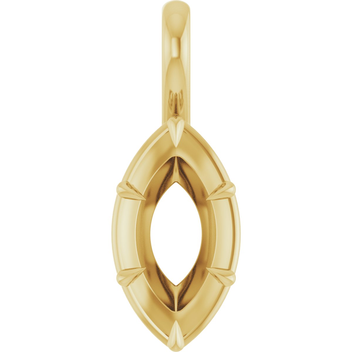 Claw-Prong Solitaire Bezel-Style Pendant