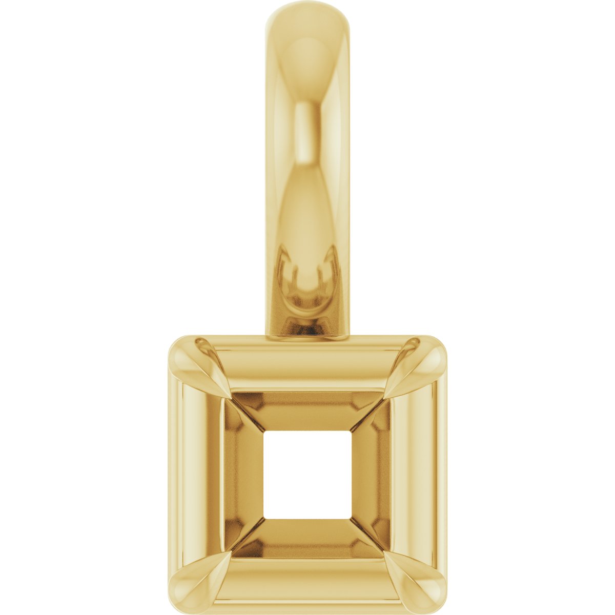 Claw-Prong Solitaire Bezel-Style Pendant