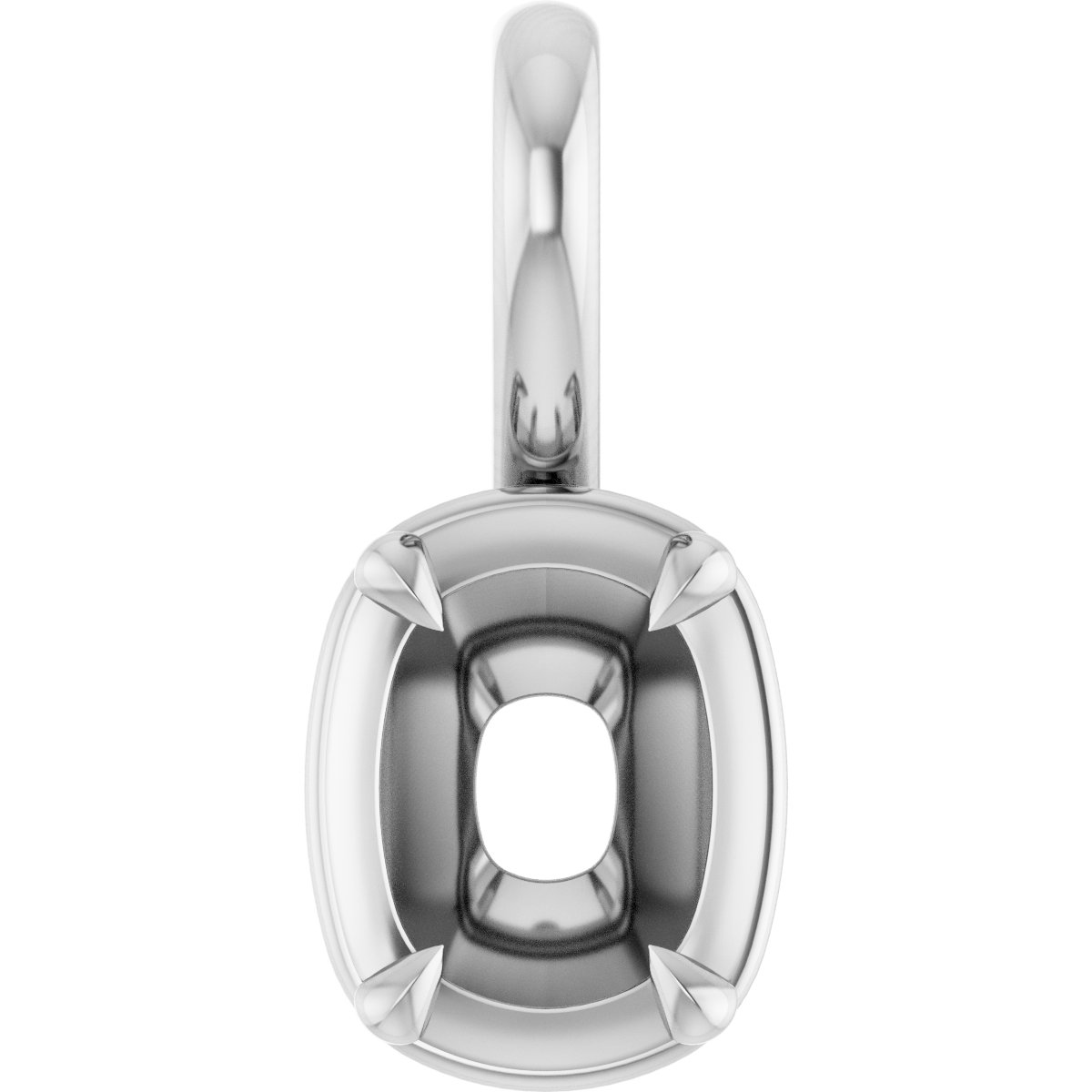 Claw-Prong Solitaire Bezel-Style Pendant