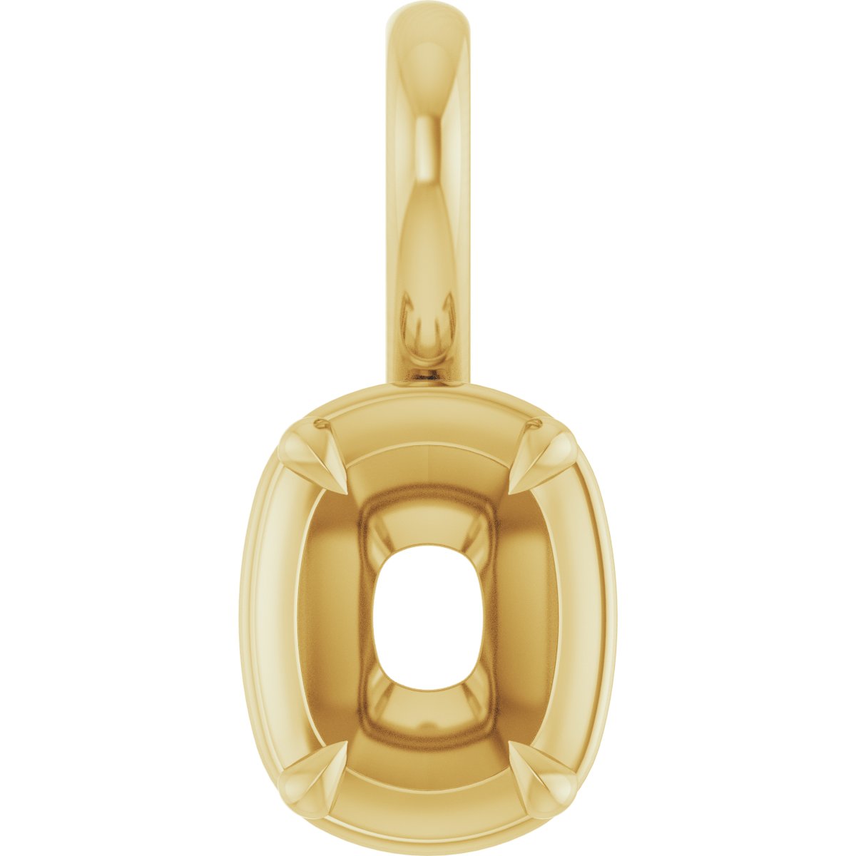 Claw-Prong Solitaire Bezel-Style Pendant