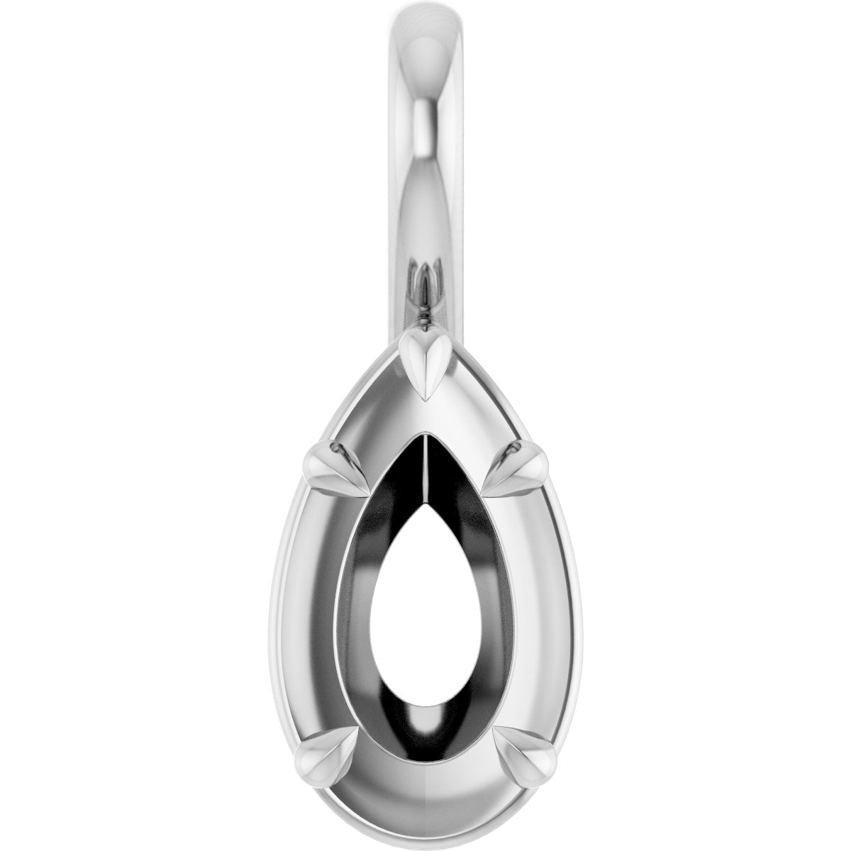Claw-Prong Solitaire Bezel-Style Pendant