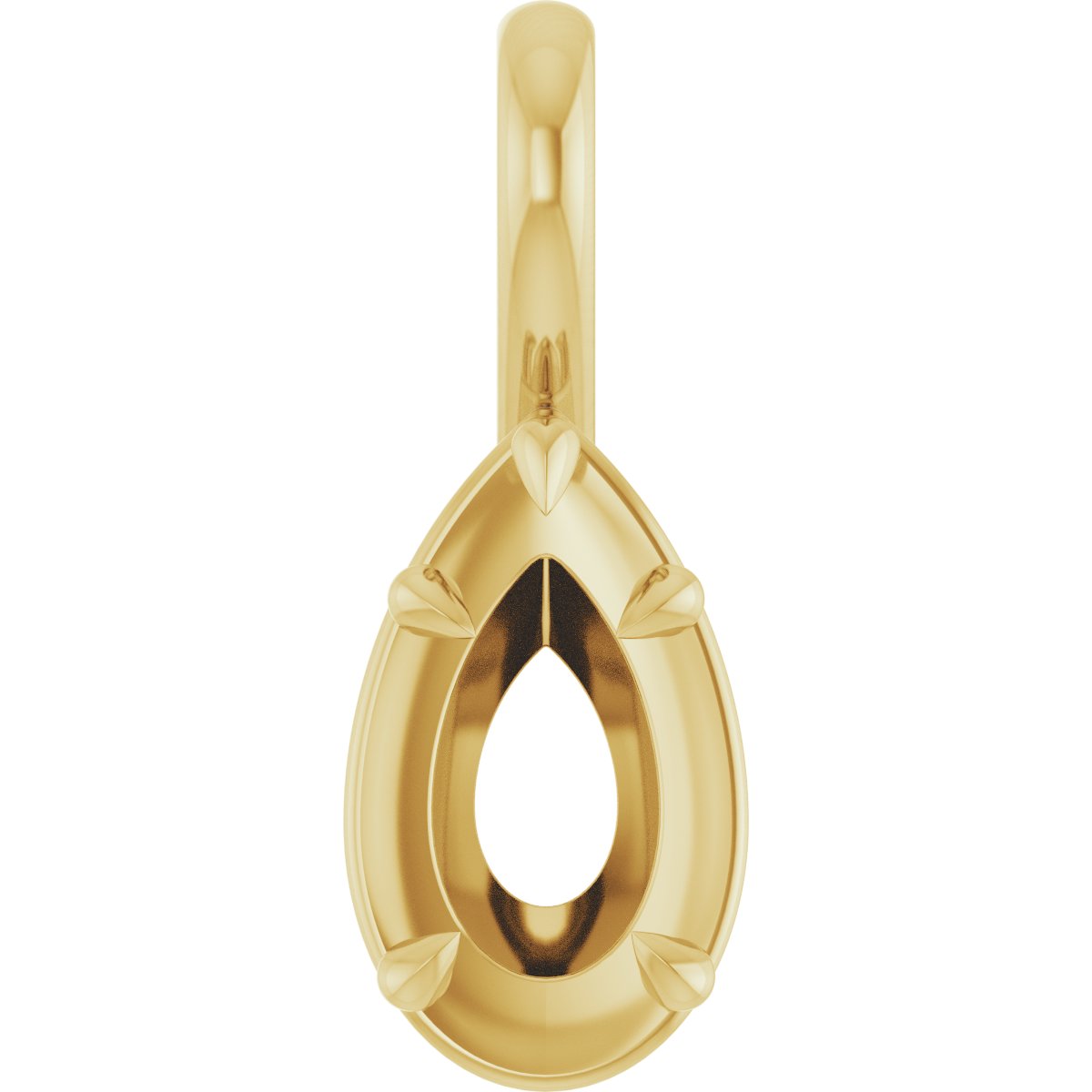 Claw-Prong Solitaire Bezel-Style Pendant