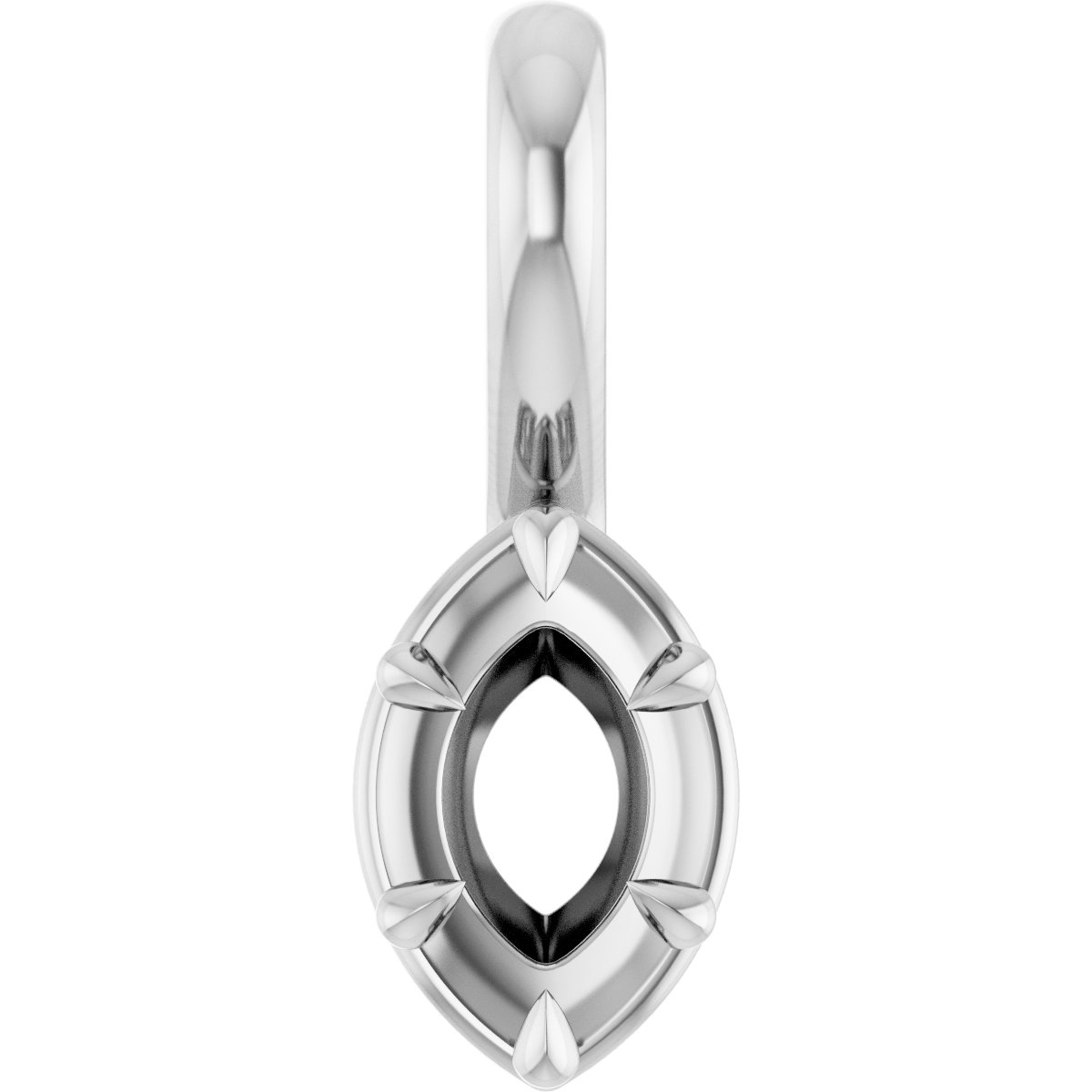 Claw-Prong Solitaire Bezel-Style Pendant
