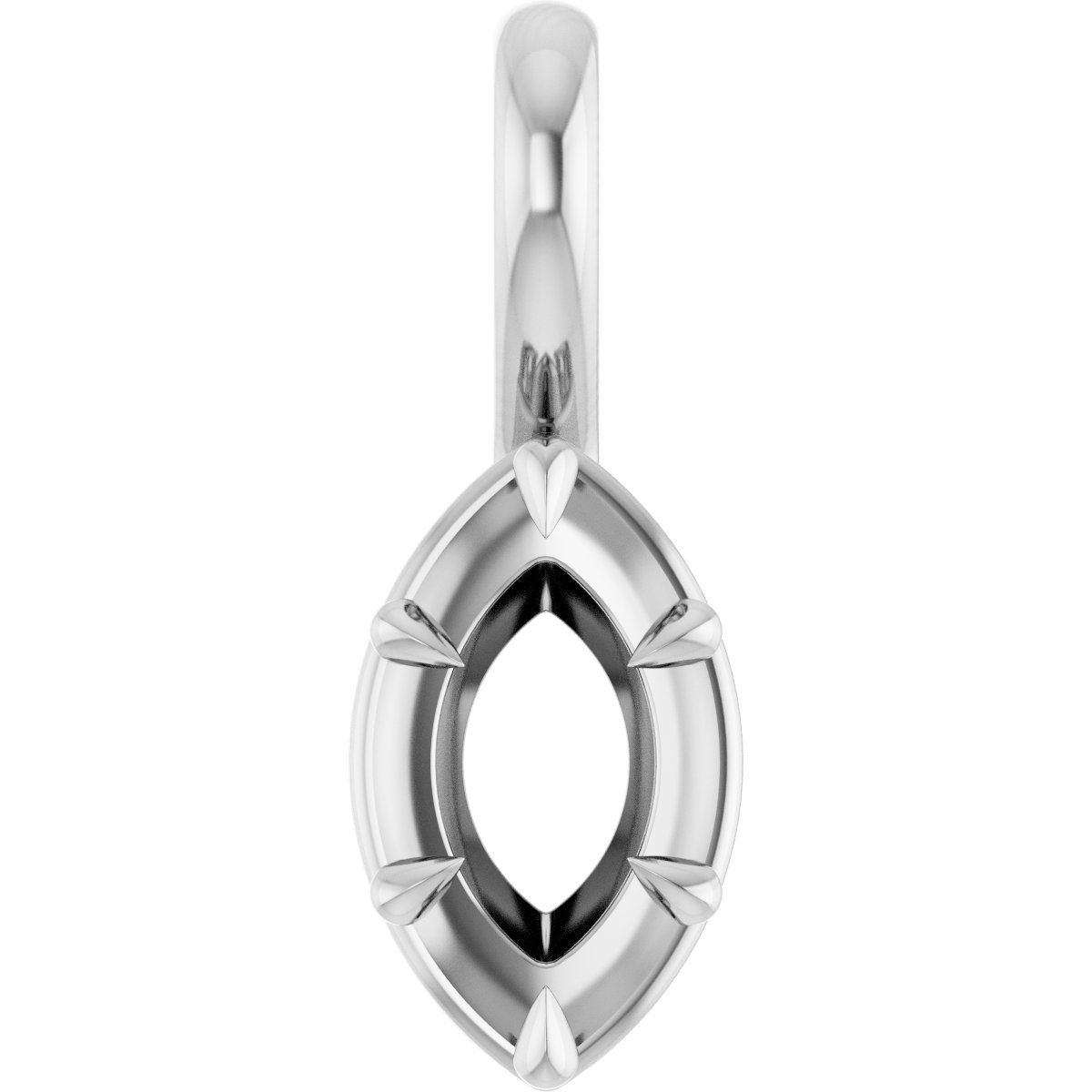 Claw-Prong Solitaire Bezel-Style Pendant