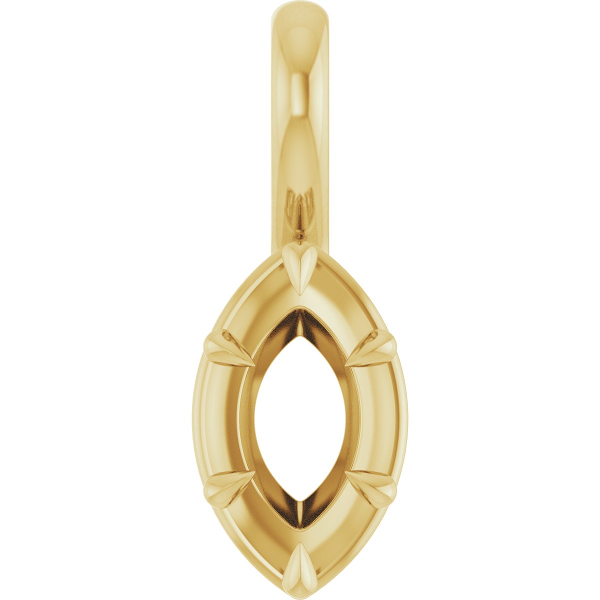 Claw-Prong Solitaire Bezel-Style Pendant
