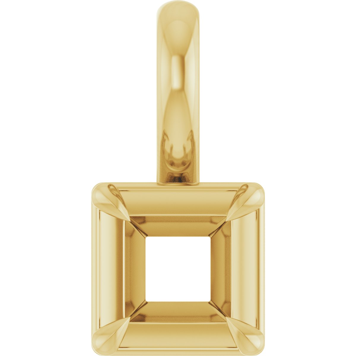 Claw-Prong Solitaire Bezel-Style Pendant