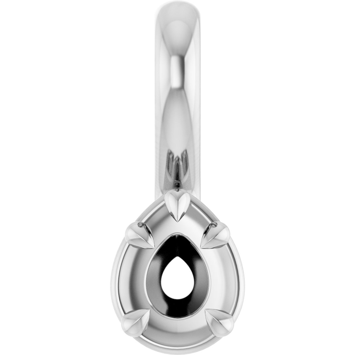 Claw-Prong Solitaire Bezel-Style Pendant