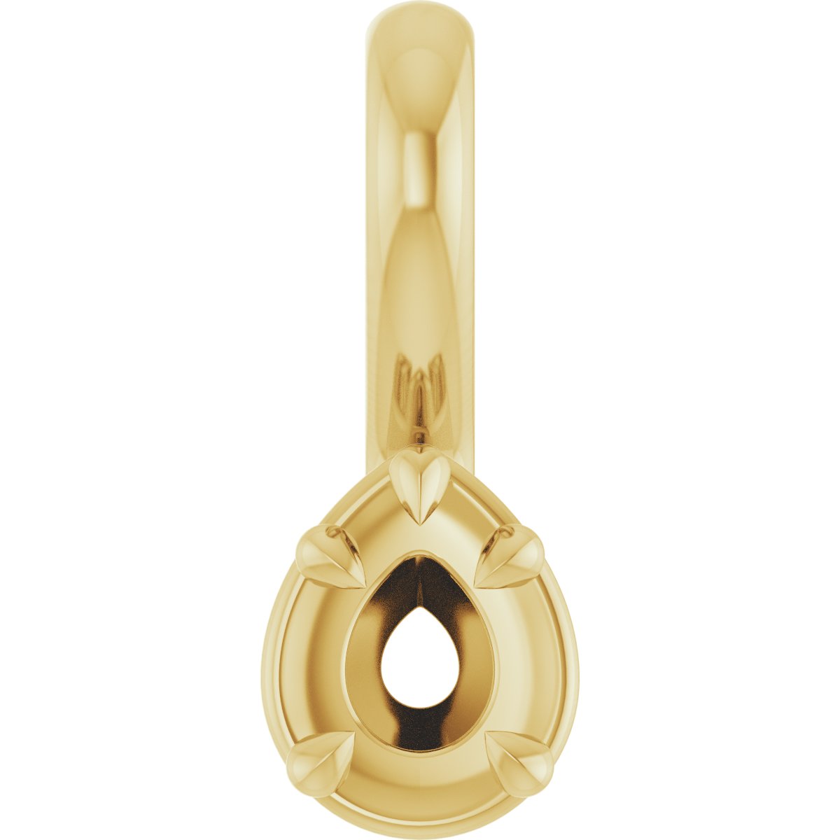 Claw-Prong Solitaire Bezel-Style Pendant