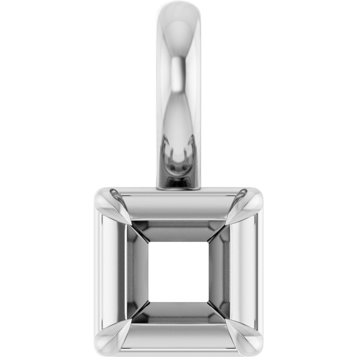 Claw-Prong Solitaire Bezel-Style Pendant