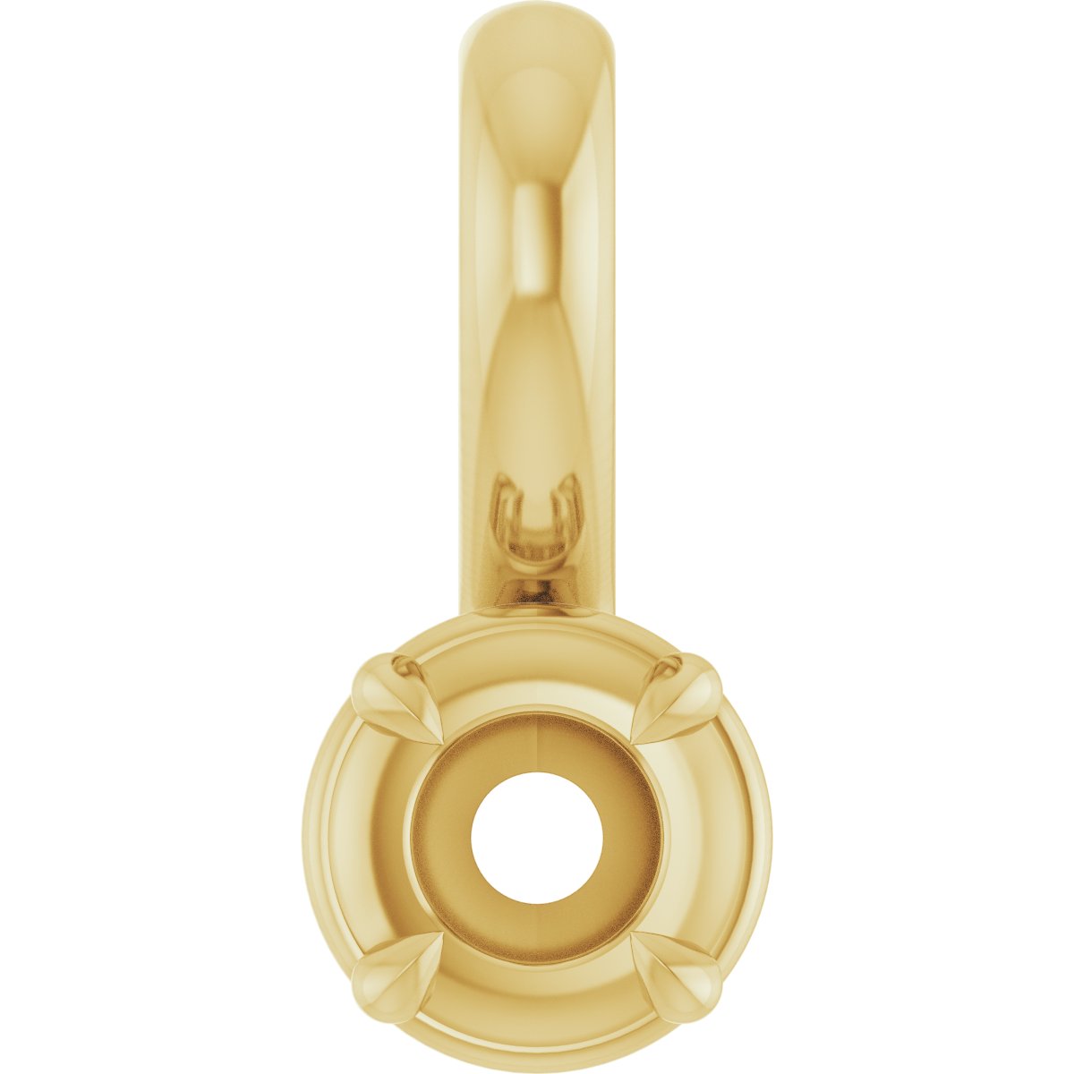 Claw-Prong Solitaire Bezel-Style Pendant