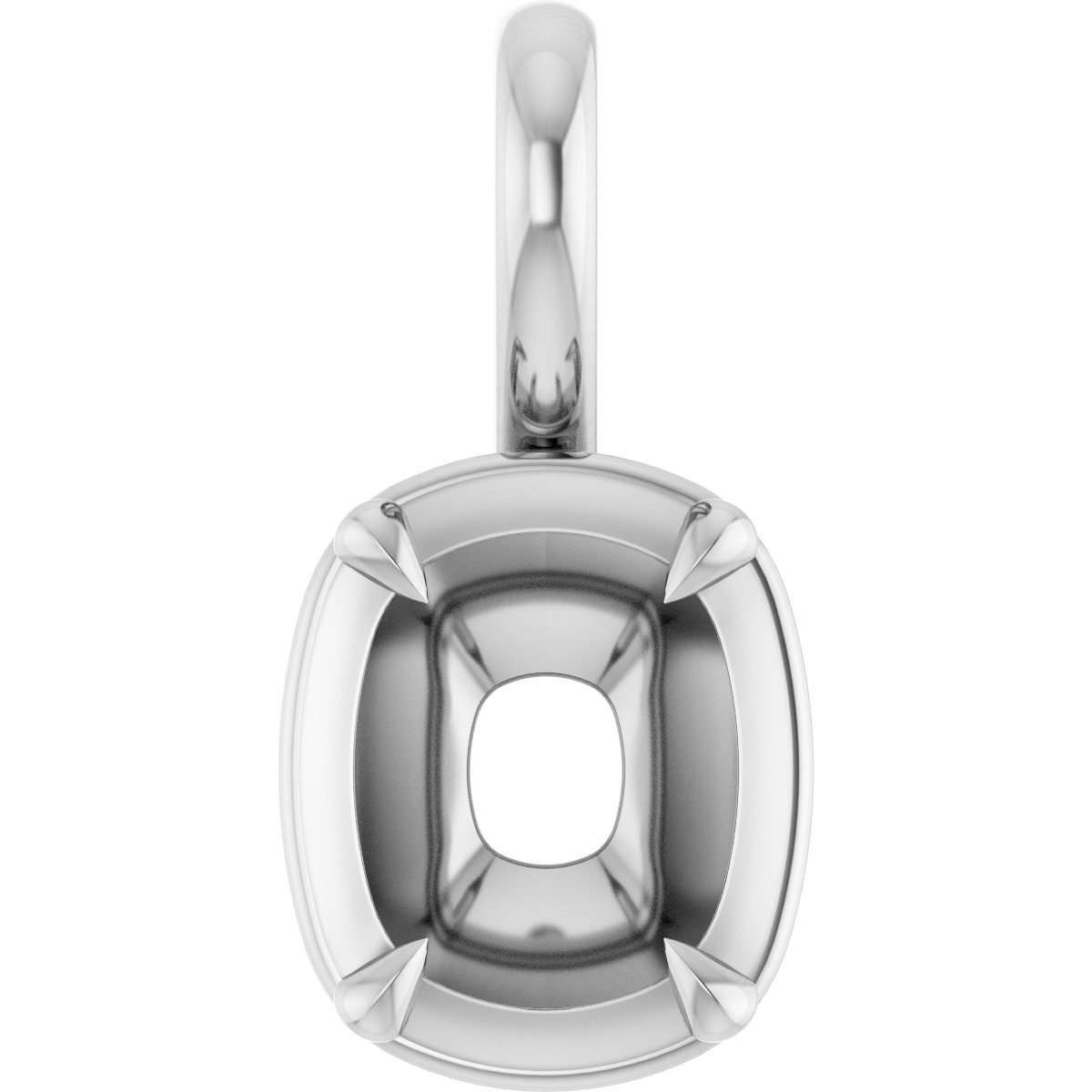 Claw-Prong Solitaire Bezel-Style Pendant