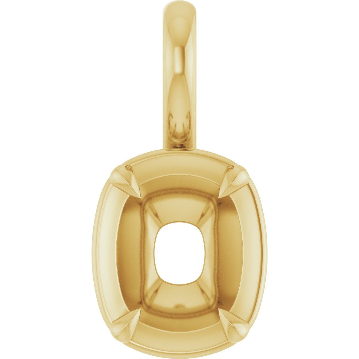 Claw-Prong Solitaire Bezel-Style Pendant