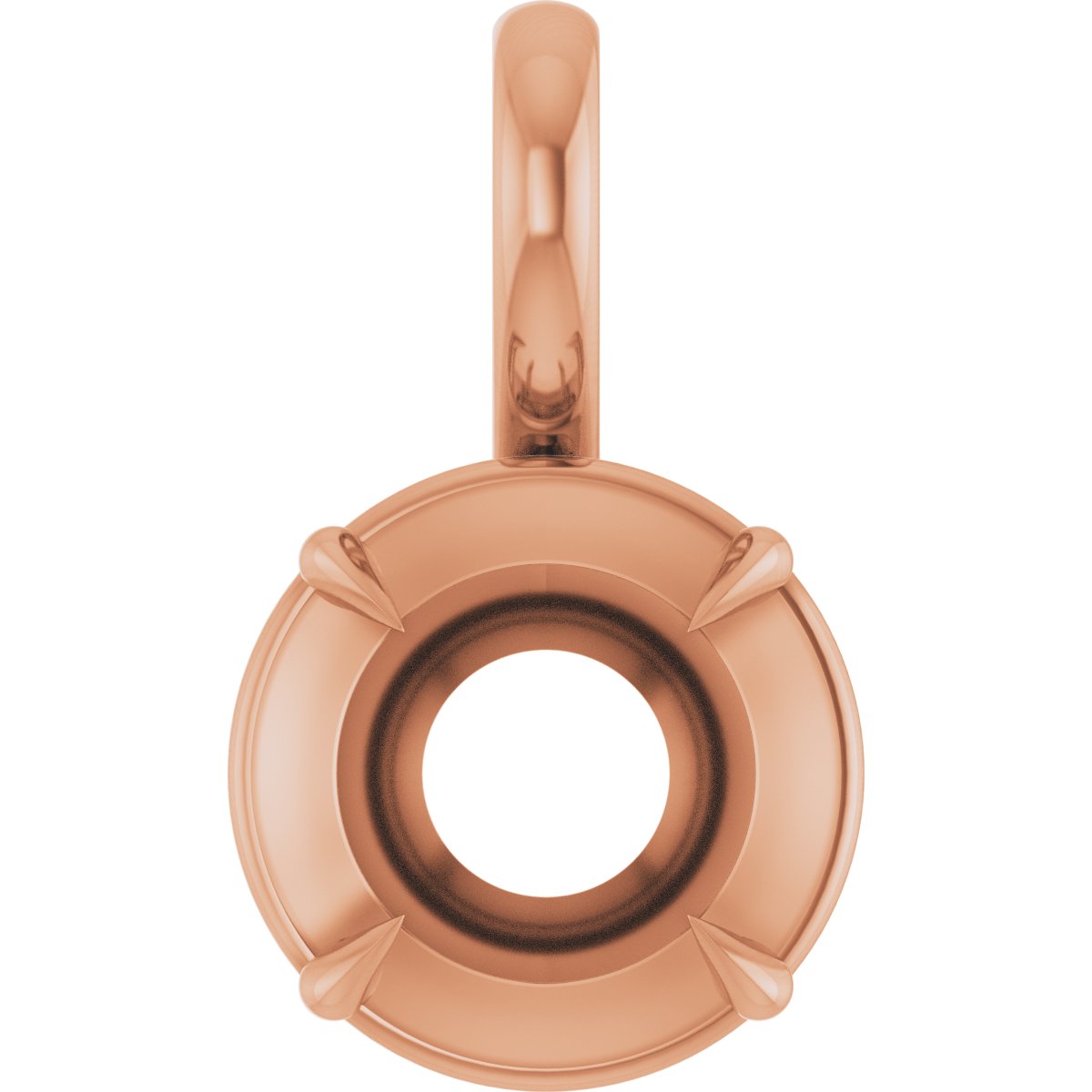 Claw-Prong Solitaire Bezel-Style Pendant