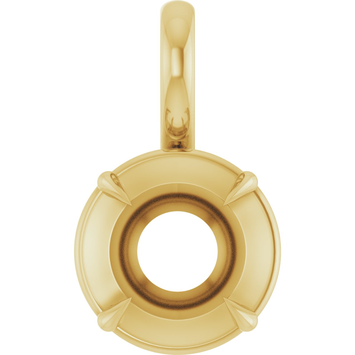 Claw-Prong Solitaire Bezel-Style Pendant
