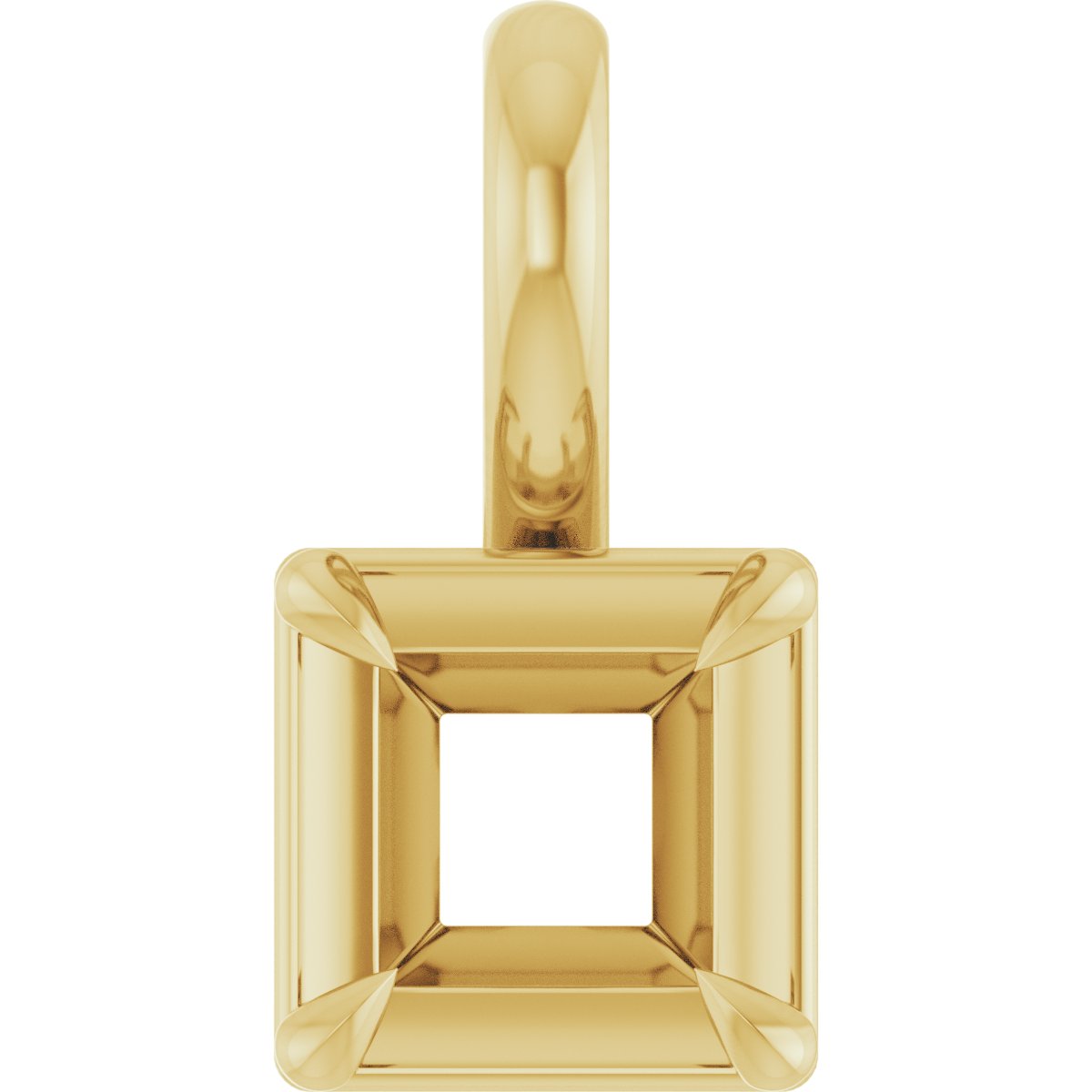 Claw-Prong Solitaire Bezel-Style Pendant