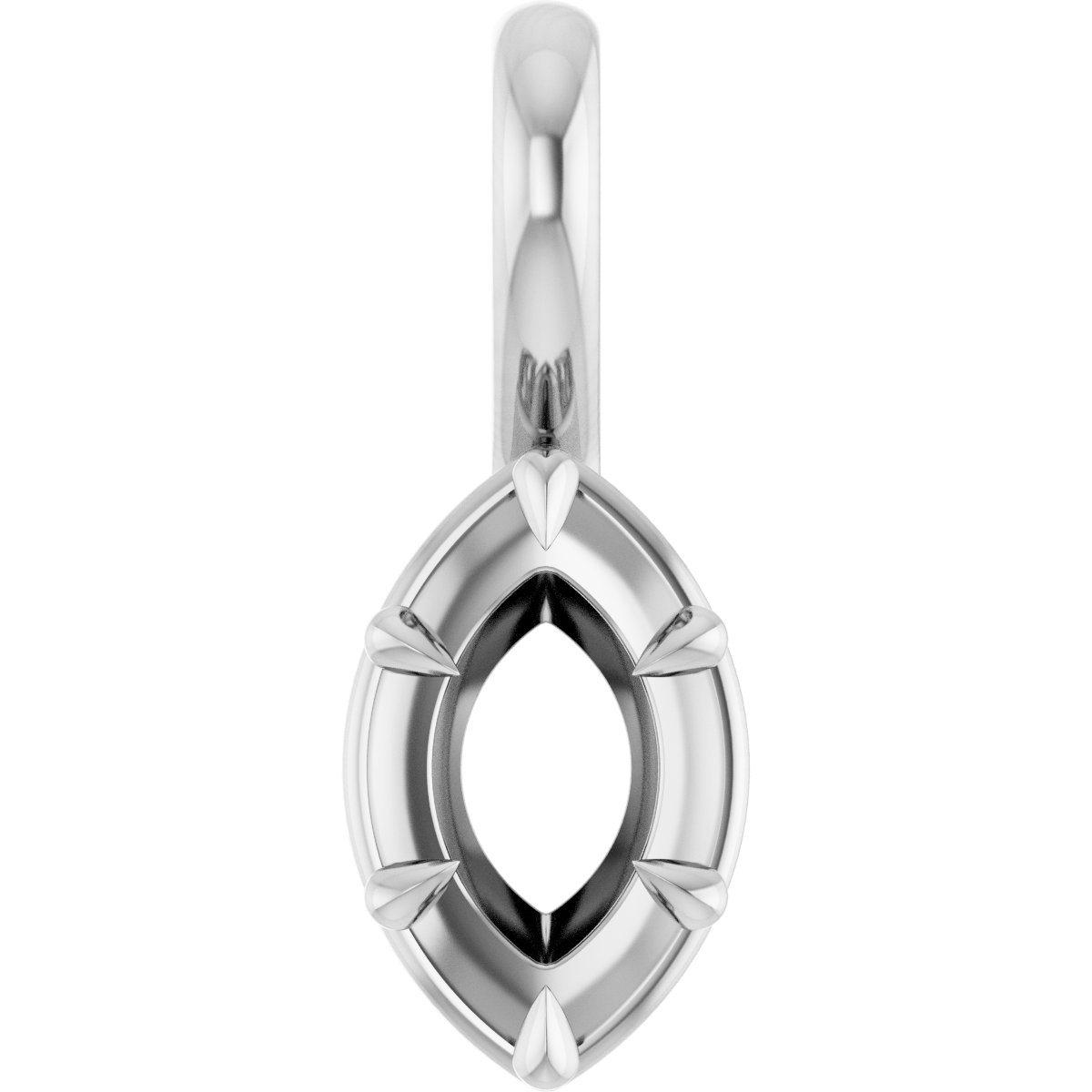 Claw-Prong Solitaire Bezel-Style Pendant