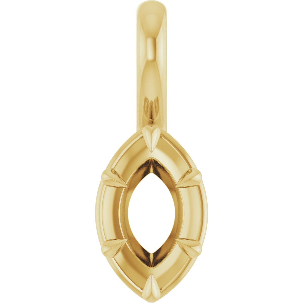 Claw-Prong Solitaire Bezel-Style Pendant