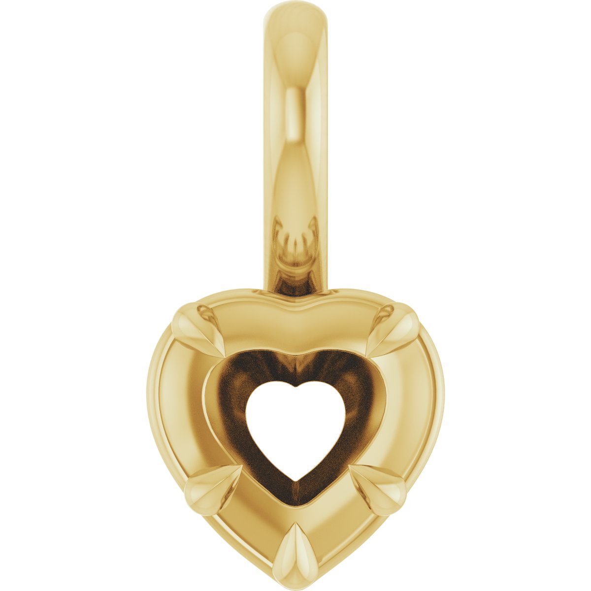 Claw-Prong Solitaire Bezel-Style Pendant