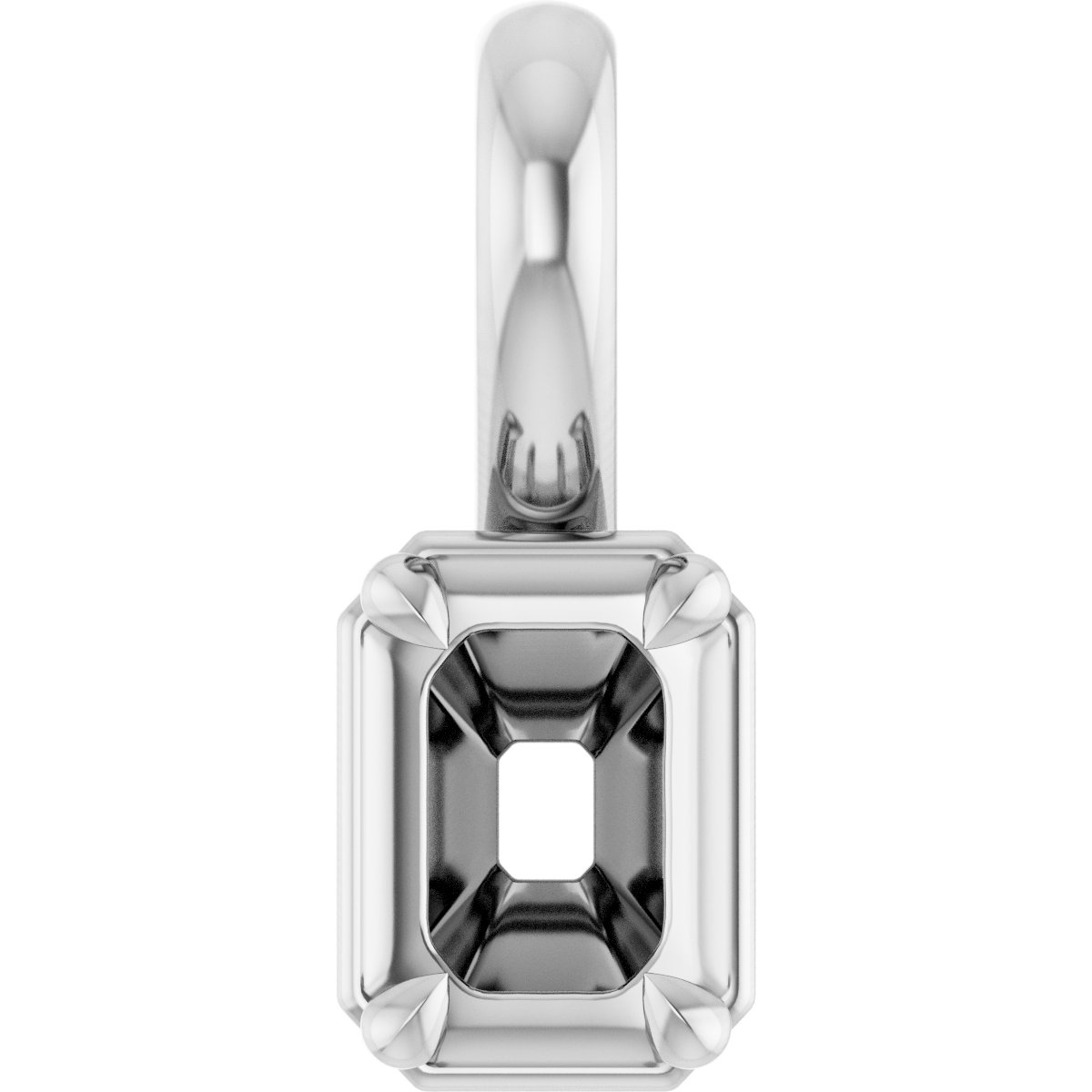 Claw-Prong Solitaire Bezel-Style Pendant