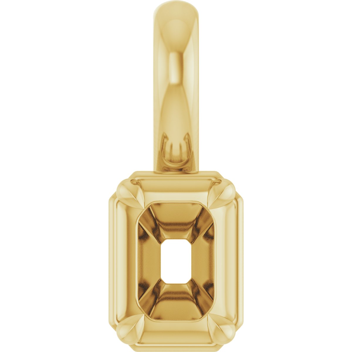 Claw-Prong Solitaire Bezel-Style Pendant