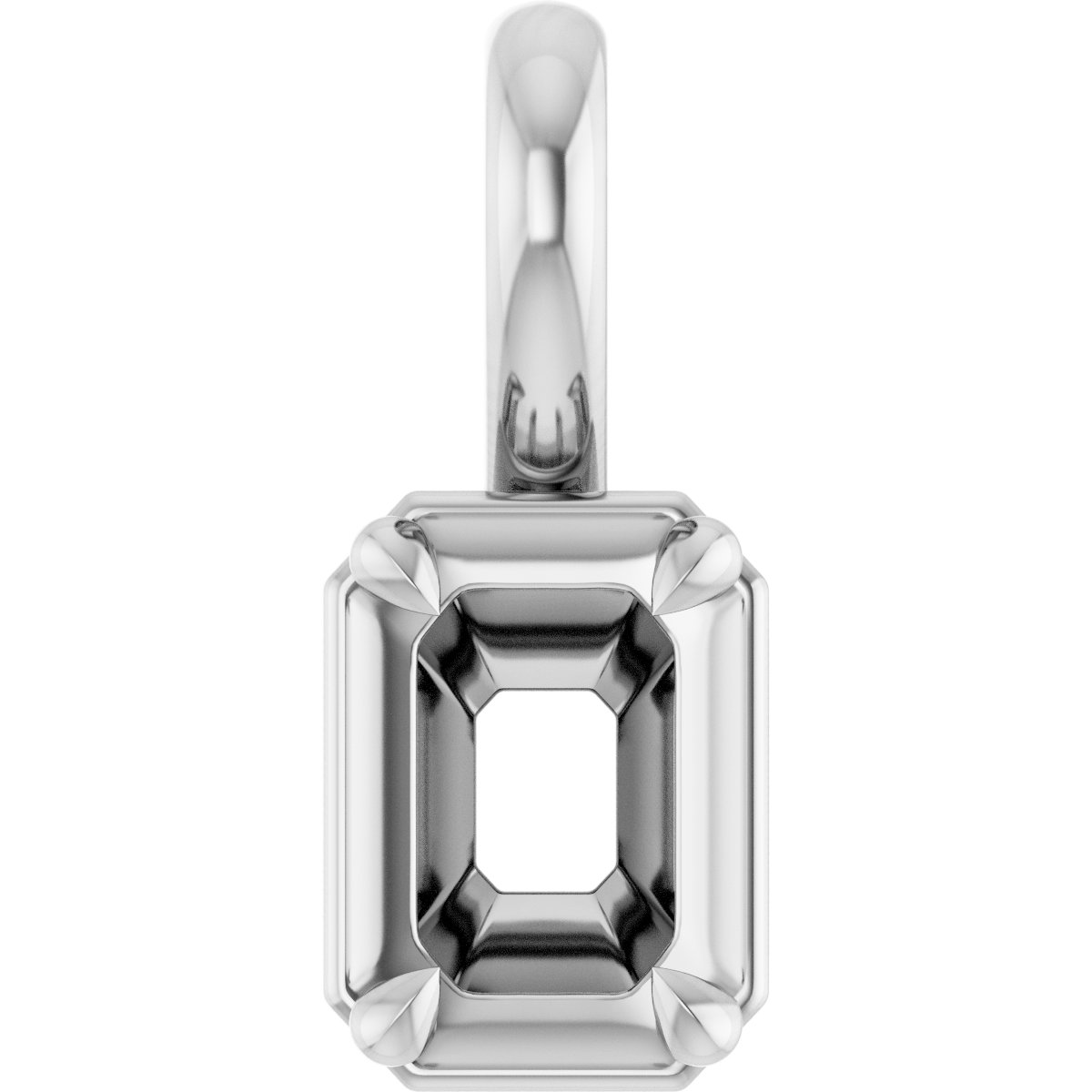 Claw-Prong Solitaire Bezel-Style Pendant