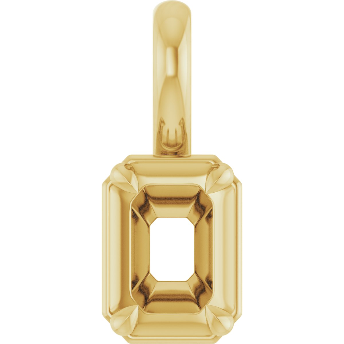 Claw-Prong Solitaire Bezel-Style Pendant
