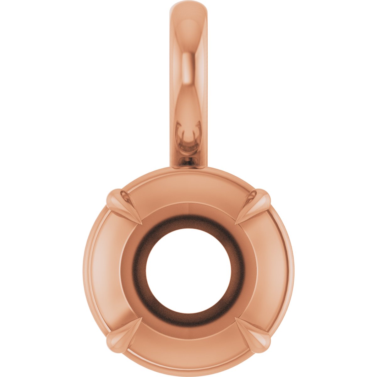 Claw-Prong Solitaire Bezel-Style Pendant