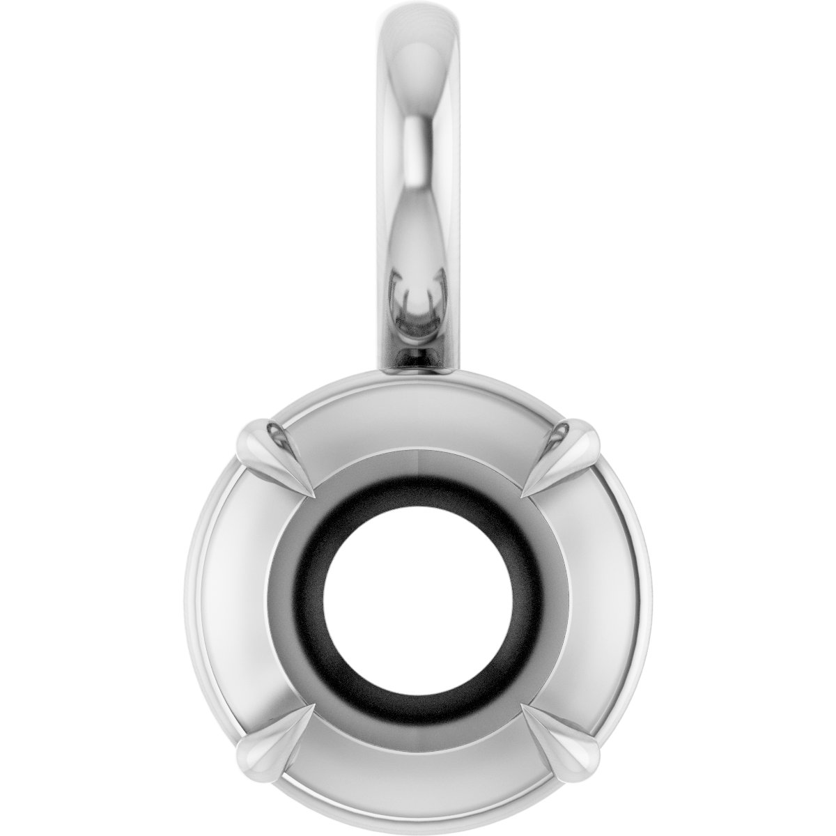 Claw-Prong Solitaire Bezel-Style Pendant
