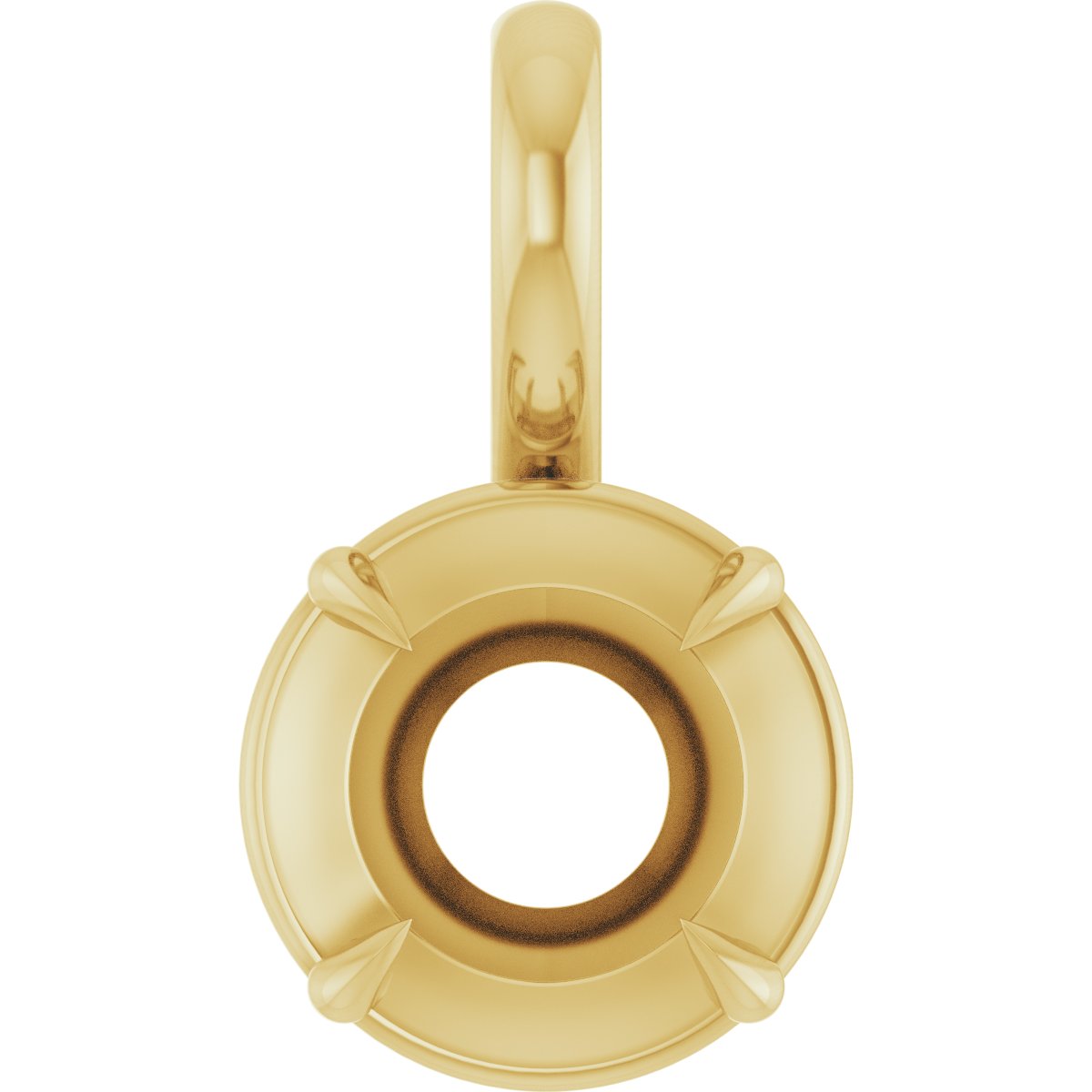 Claw-Prong Solitaire Bezel-Style Pendant