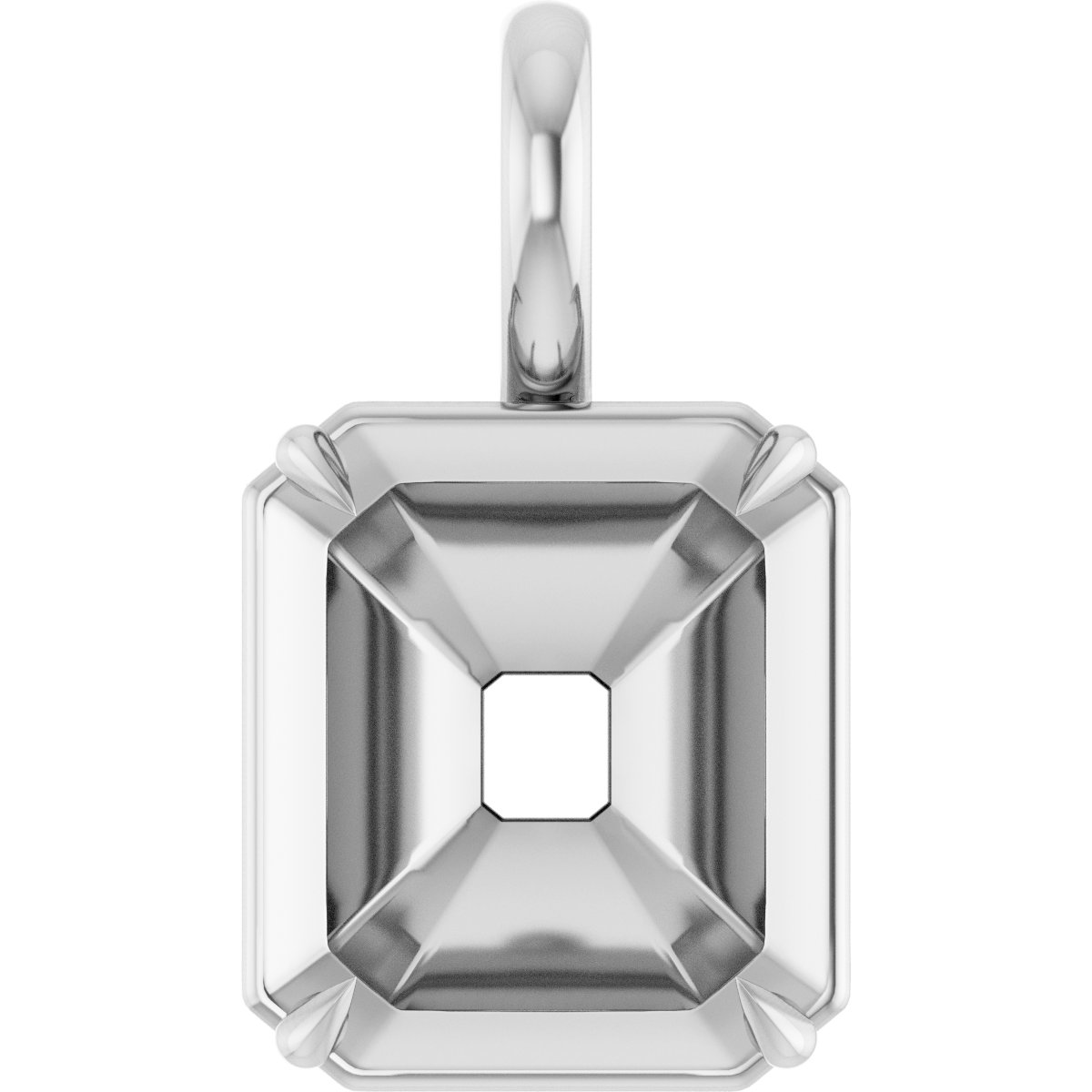 Claw-Prong Solitaire Bezel-Style Pendant