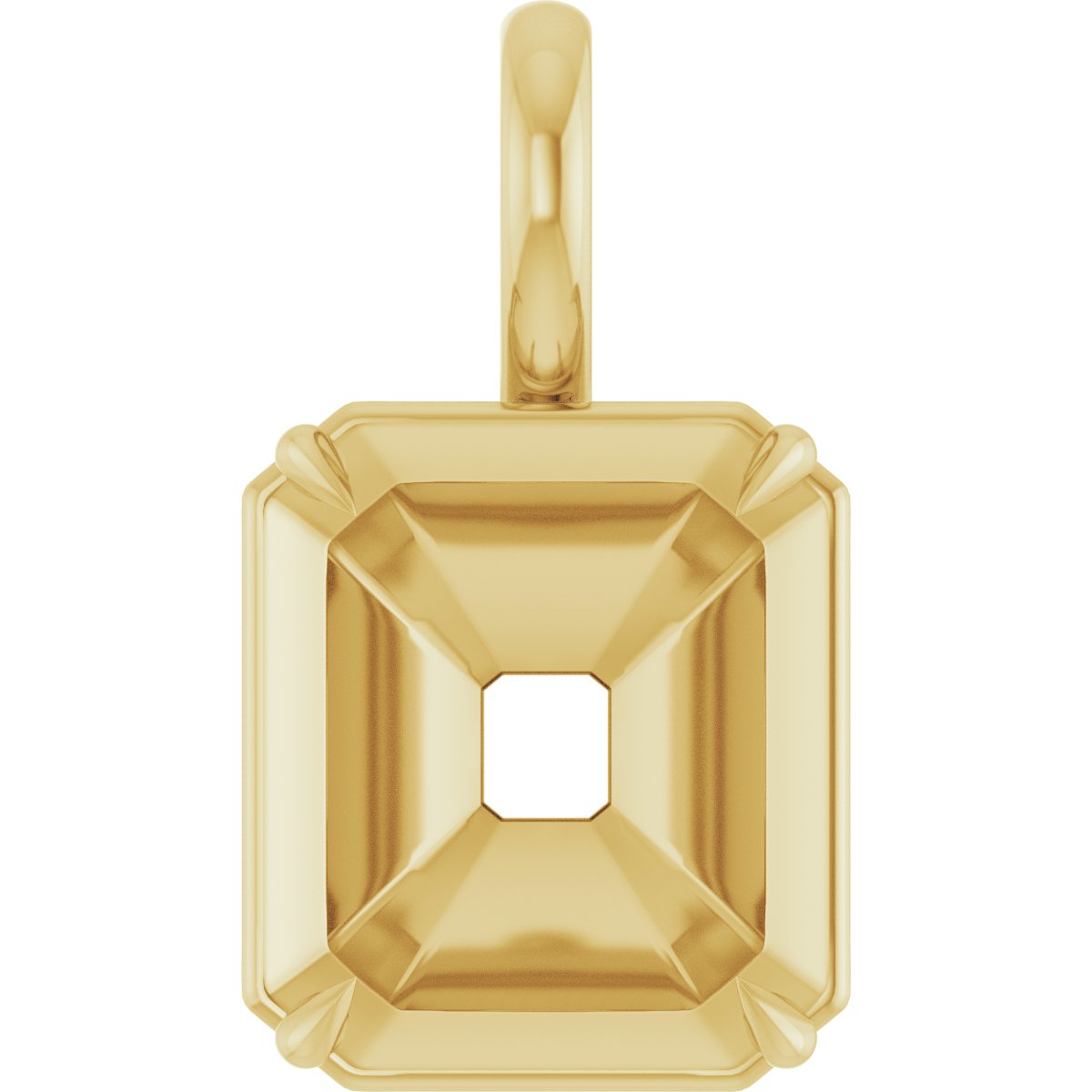 Claw-Prong Solitaire Bezel-Style Pendant