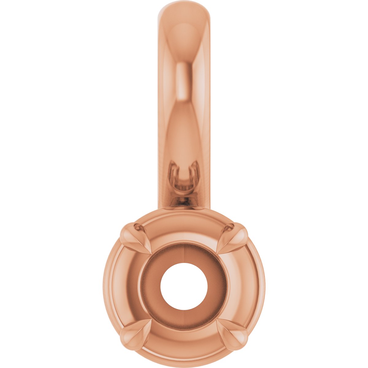 Claw-Prong Solitaire Bezel-Style Pendant