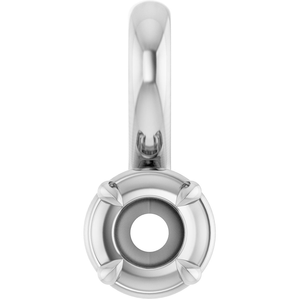 Claw-Prong Solitaire Bezel-Style Pendant