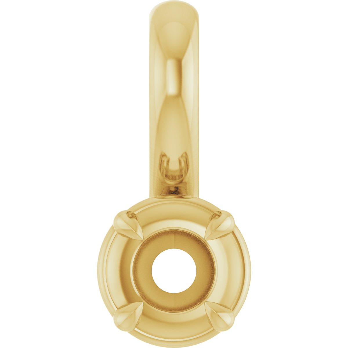 Claw-Prong Solitaire Bezel-Style Pendant