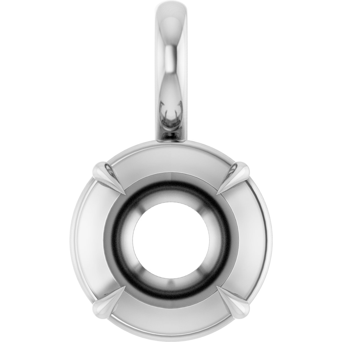 Claw-Prong Solitaire Bezel-Style Pendant