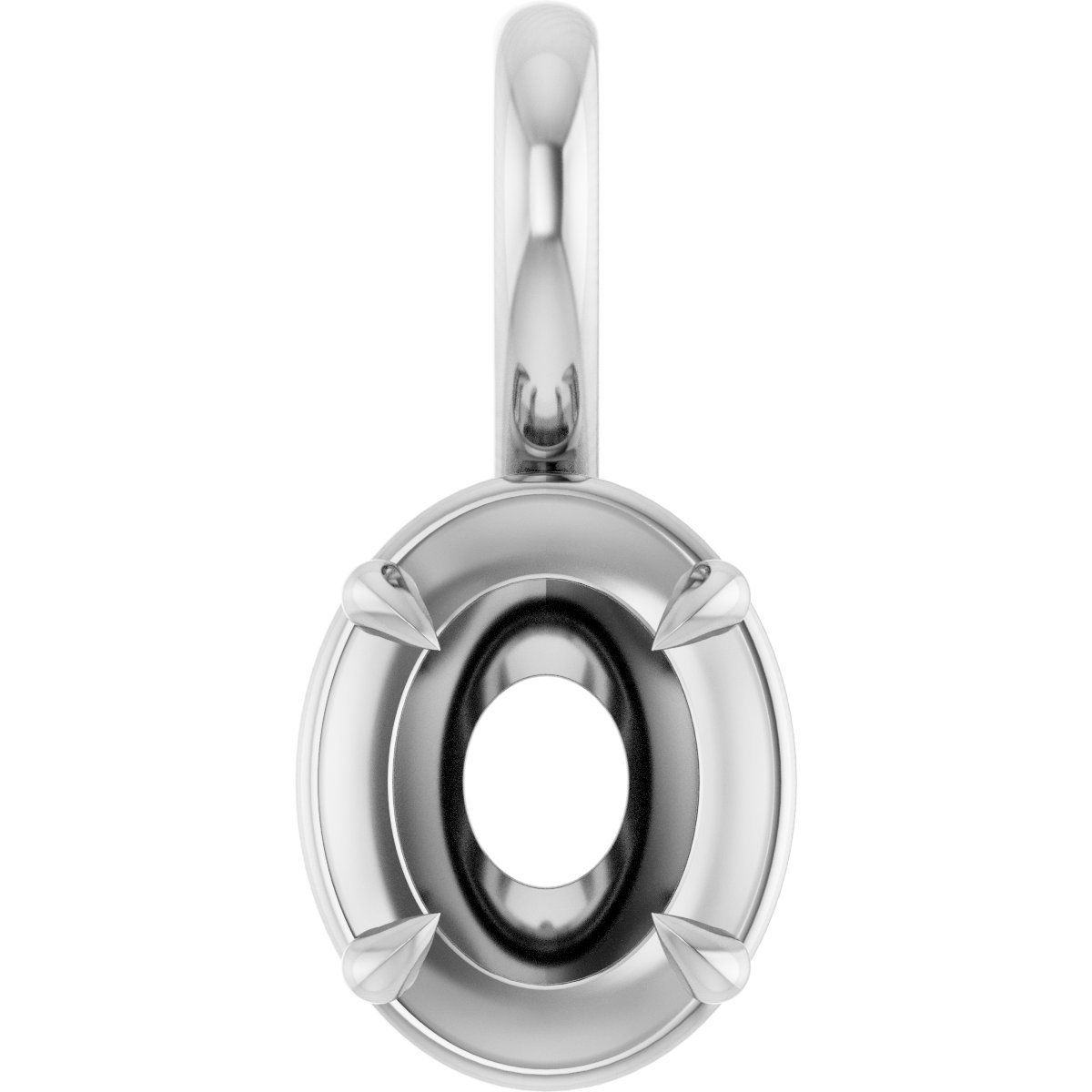 Claw-Prong Solitaire Bezel-Style Pendant