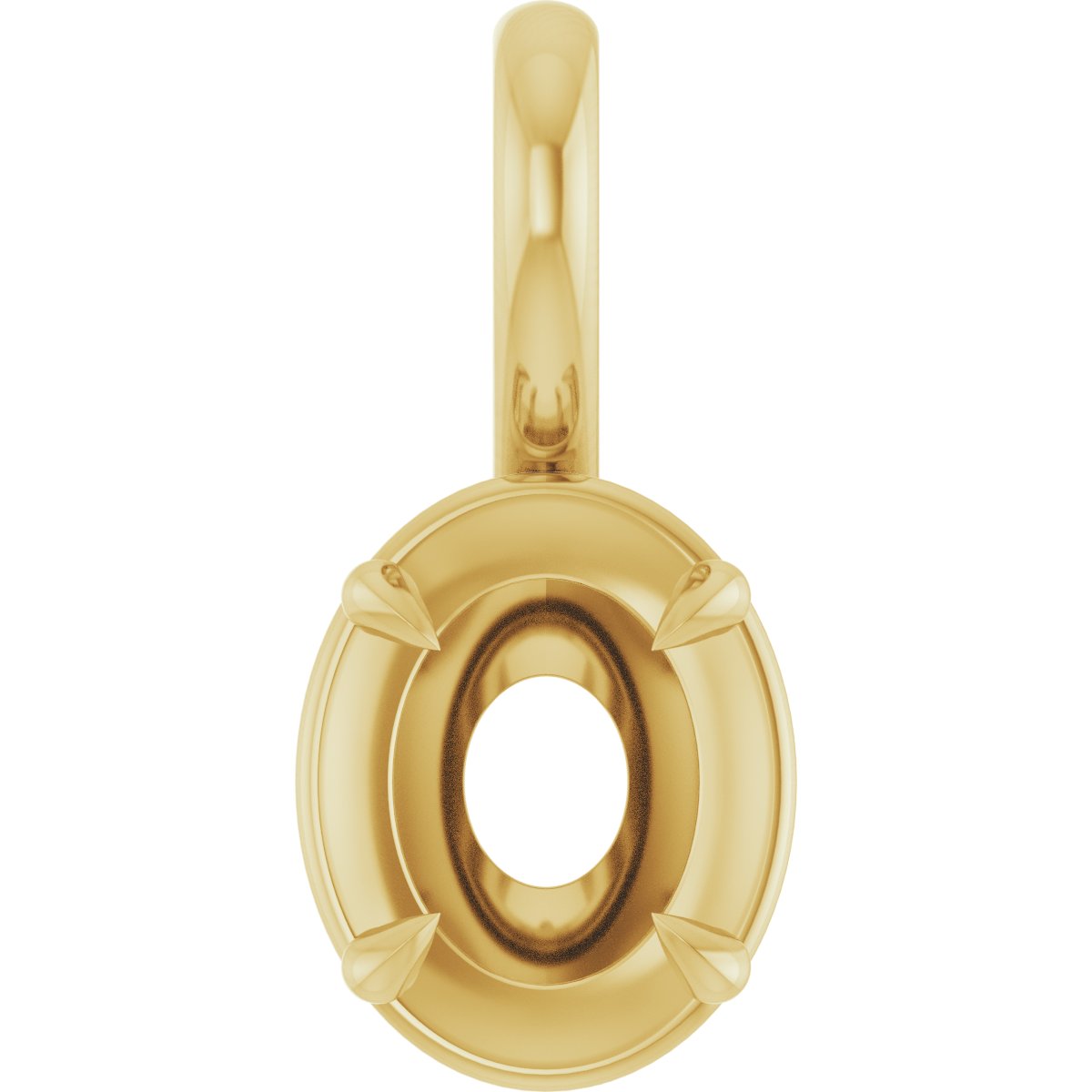 Claw-Prong Solitaire Bezel-Style Pendant