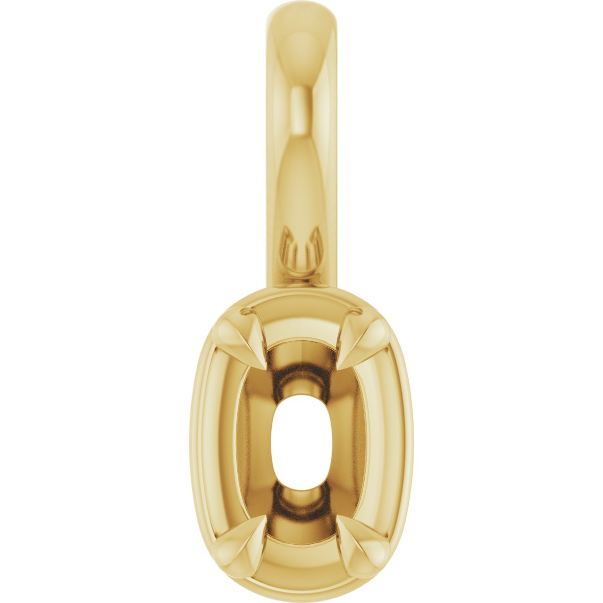 Claw-Prong Solitaire Bezel-Style Pendant