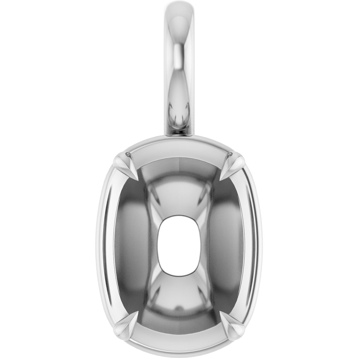 Claw-Prong Solitaire Bezel-Style Pendant
