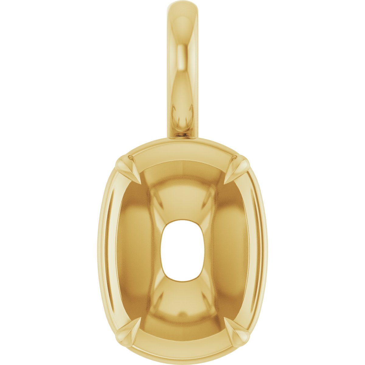 Claw-Prong Solitaire Bezel-Style Pendant