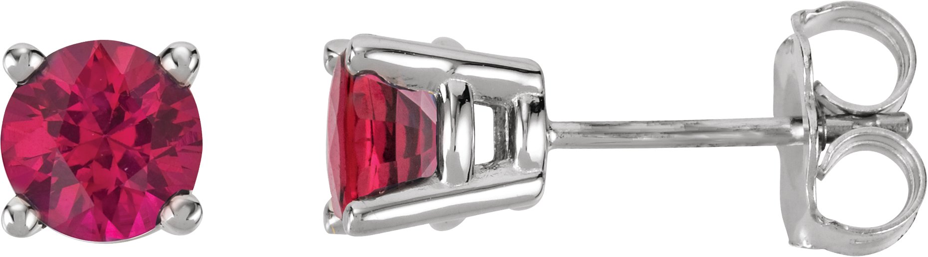 Round 4-Prong Stud Earrings
