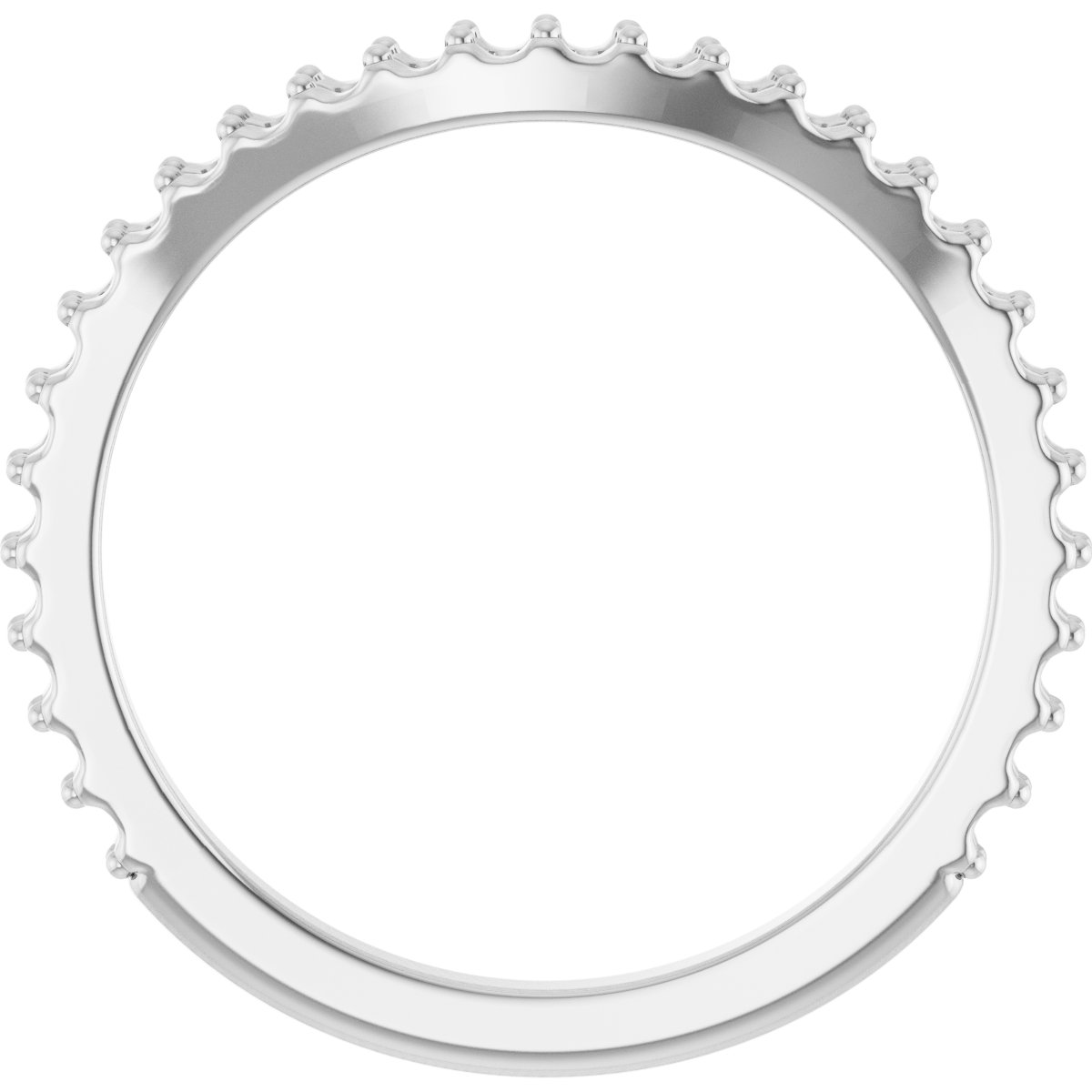 Band Mounting for 9x9 mm Square Ring view 2