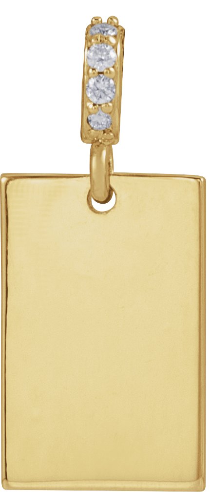 Engravable Accented Necklace or Pendant