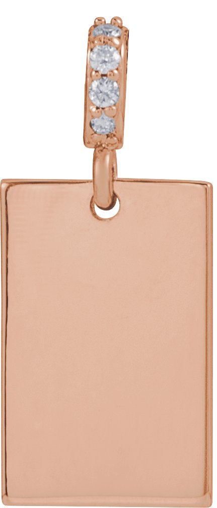 Engravable Accented Necklace or Pendant