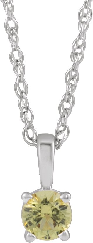 Youth Birthstone Necklace or Pendant